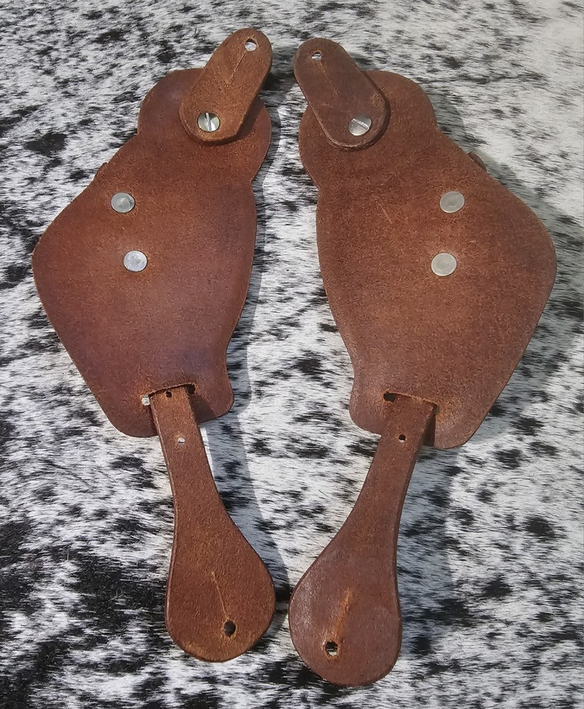 Leather Tooled Spur Straps