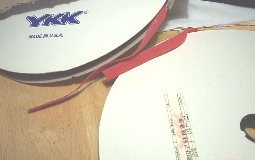 Red 16mm (5/8") Hook and Loop Sew-on - 1 yd