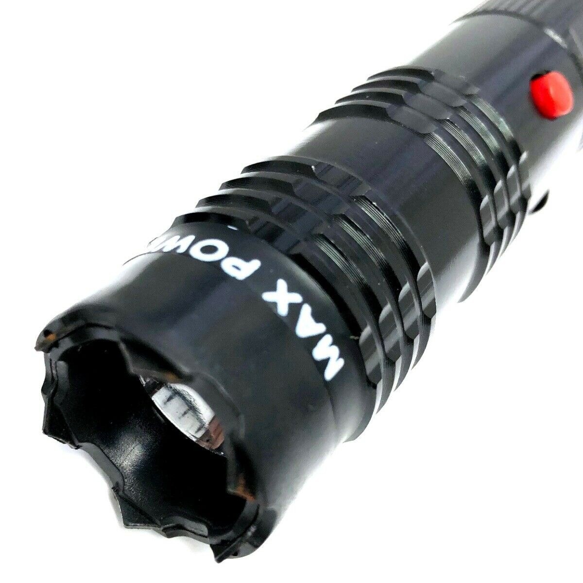 BLACK Defense Metal Stun Gun 16 Million Volt Rechargeable LED Flashlight New!