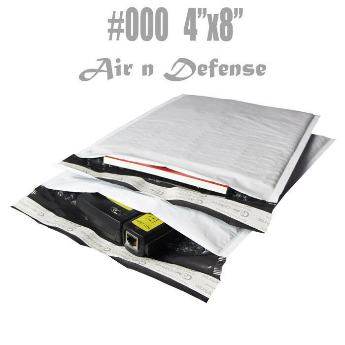 5000 #000 4x8 Poly Bubble Padded Envelopes Mailers Shipping Bags AirnDefense
