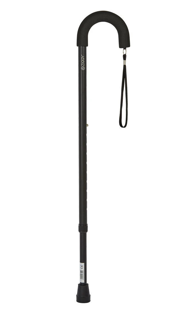 Ziggy Crook Adjustable Cane in Black