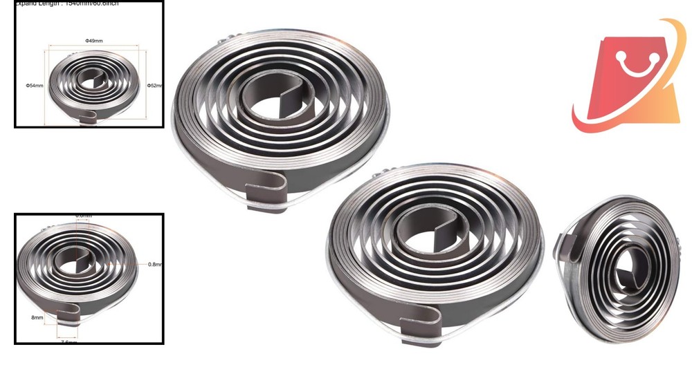 Drill Press Spring Steel Coil Hook Spring 1540mm Black Finish Replacement Set