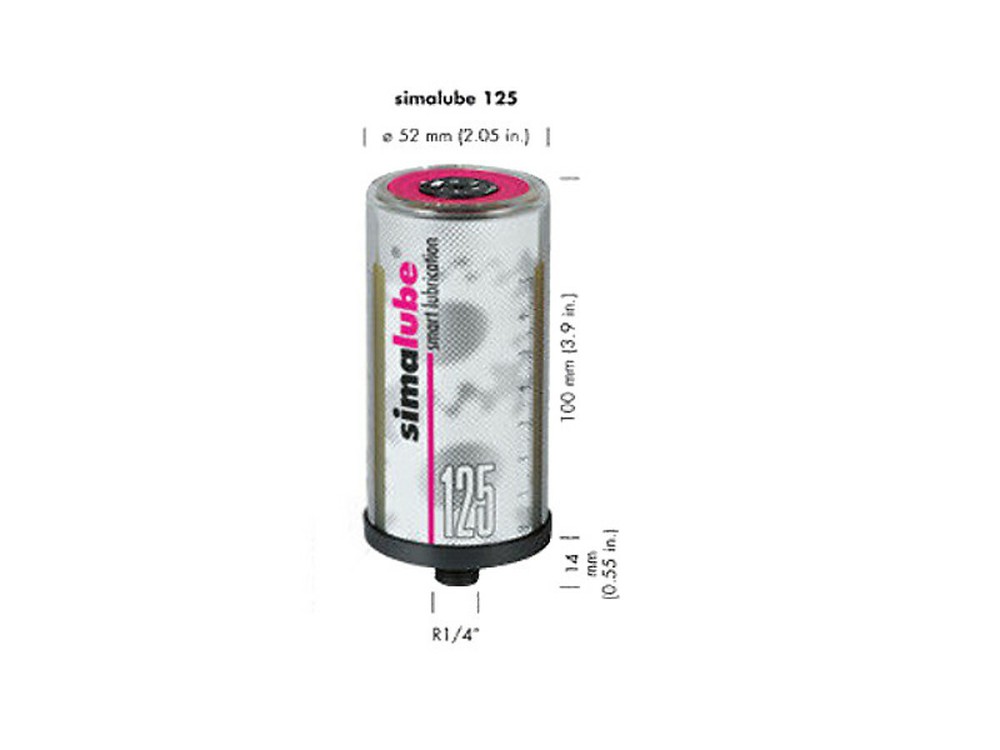 10pc Simatec Simalube 125 ML Single Point Automatic Lubricator (Select Filling)