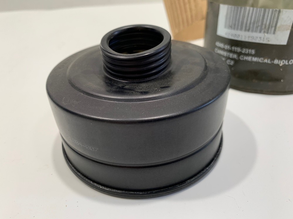 OPENED CANISTER CHEMICAL BIOLOGICAL MASK FILTER C2