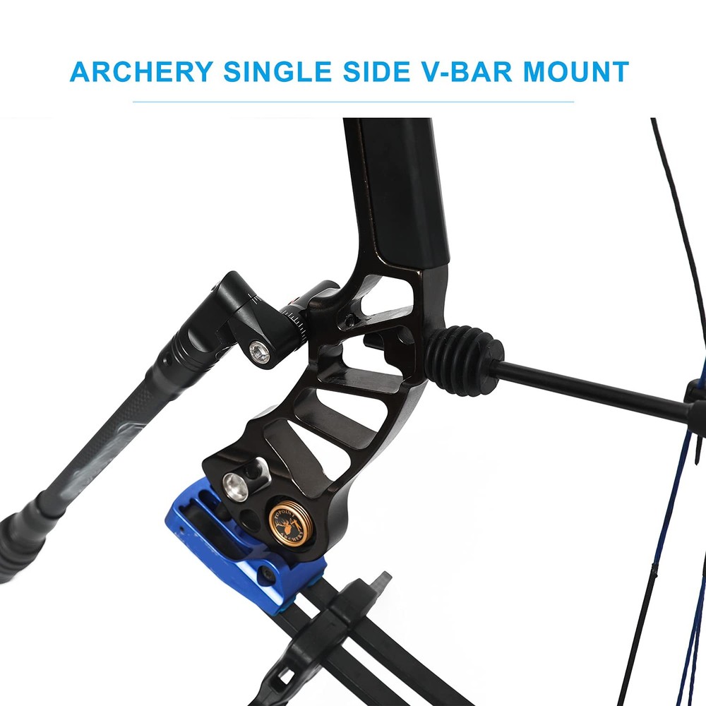 Adjustable V Bar Mount Bow Stabilizer Quick Disconnect Rod for Compound Bow