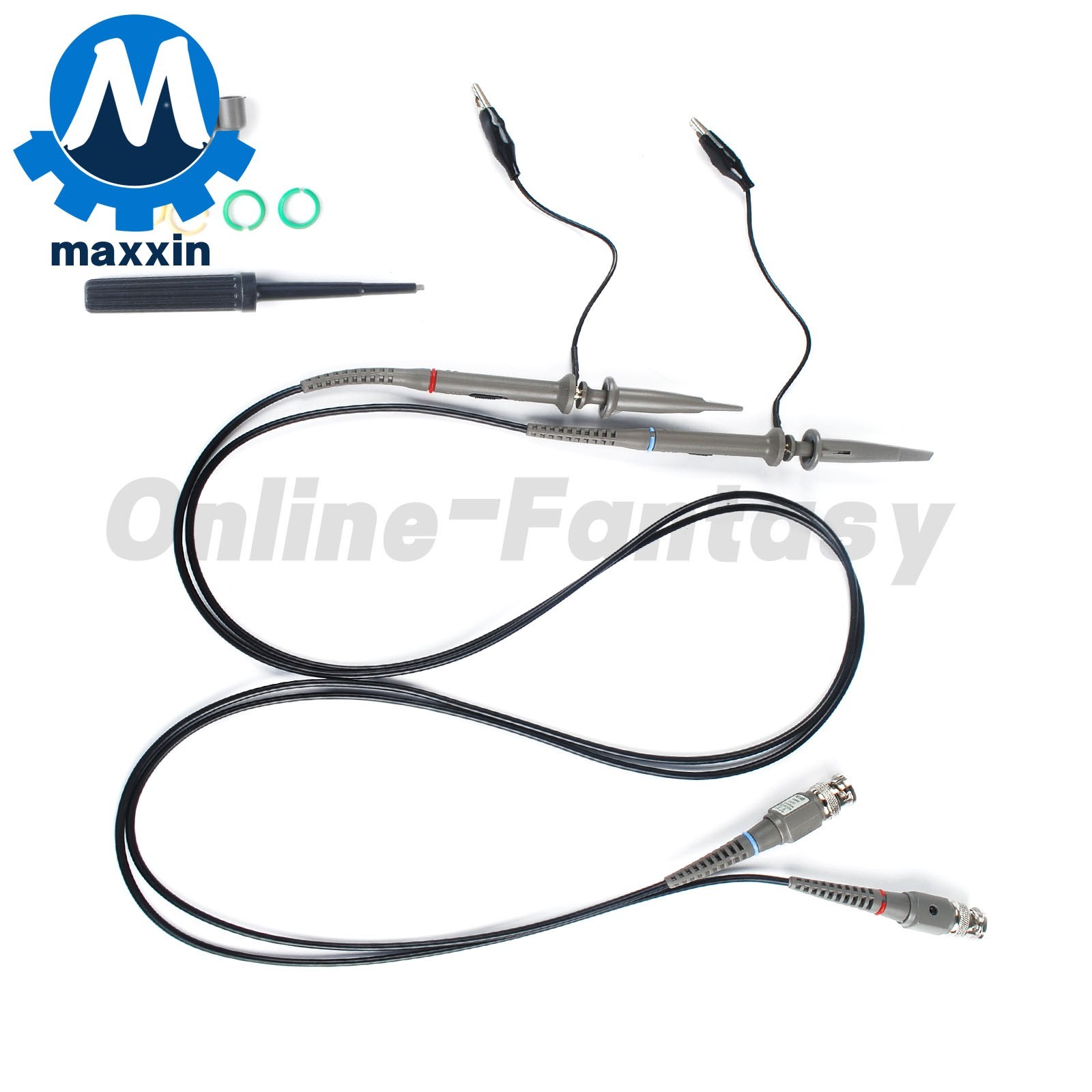 2X100MHz Oscilloscope Scope analyzer Clip Probe test leads kit for HP Tektronix