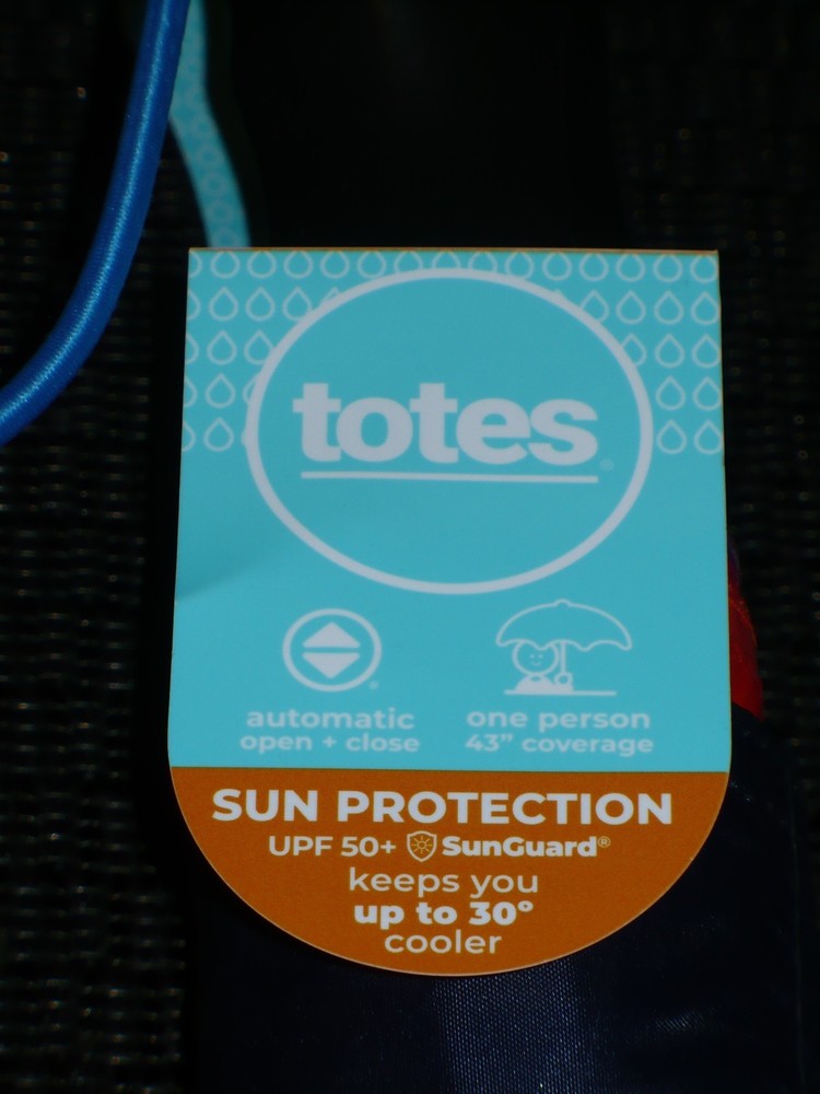 Rainbow Automatic Open Close Compact Sun Guard UPD 50+ By Totes Brand New