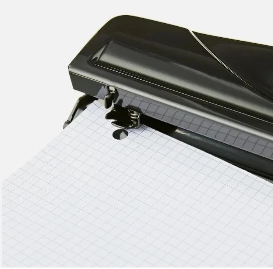 Pen+Gear 3-Hole Punch, 12 Sheet Capacity, Black