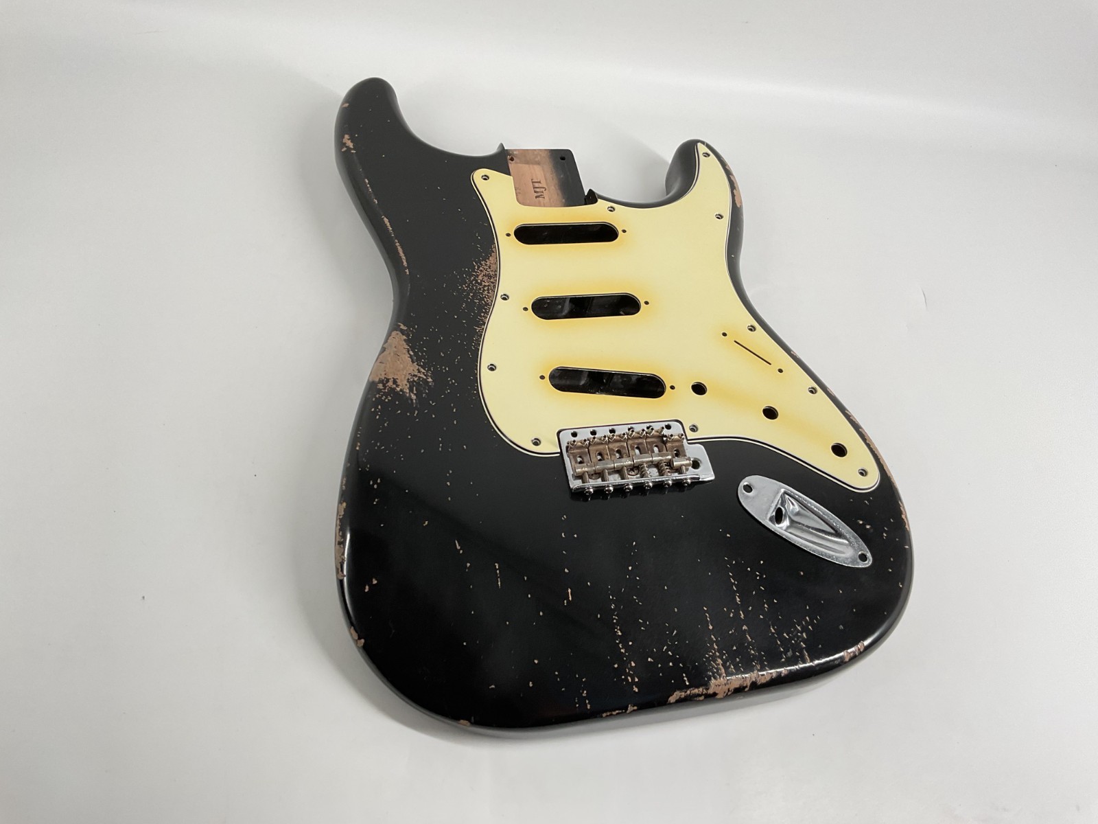 MJT Official Custom Vintage Aged Nitro Guitar Body Mark Jenny VTS Alder Black