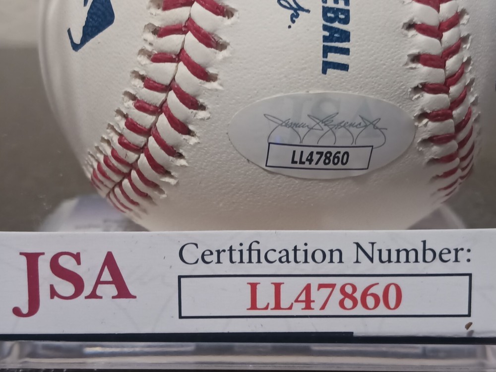 BAYRON LORA-Texas Rangers (Outfielder) Signed OML Baseball (JSA Basic COA)