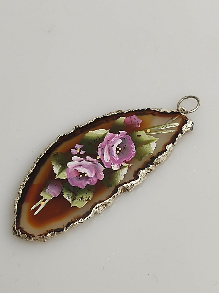 Hand Painted Geode Sliver (JY16)