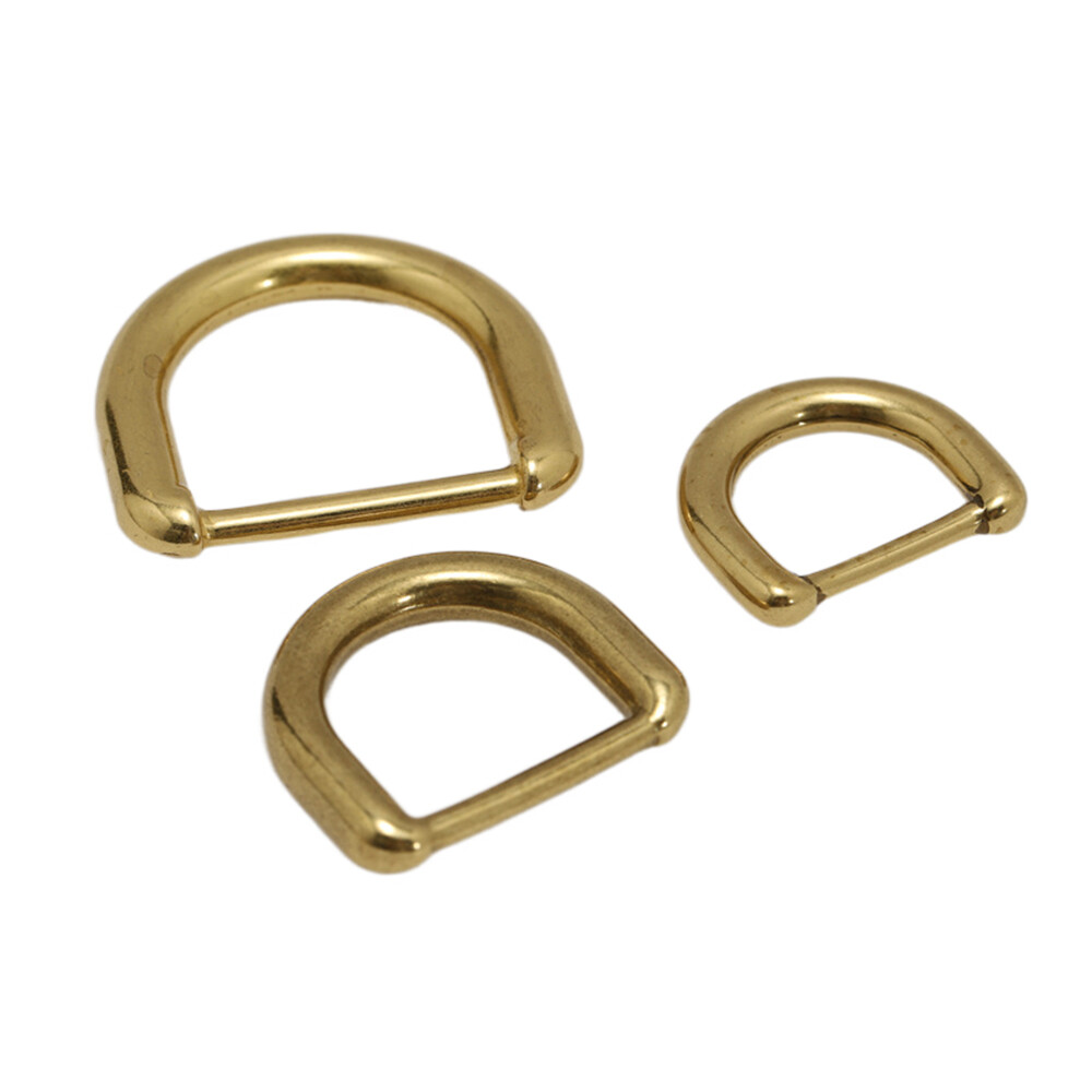 15mm 20mm 25mm D-Ring Solid Brass Webbing Leather Hardware Craft Welding Buckle