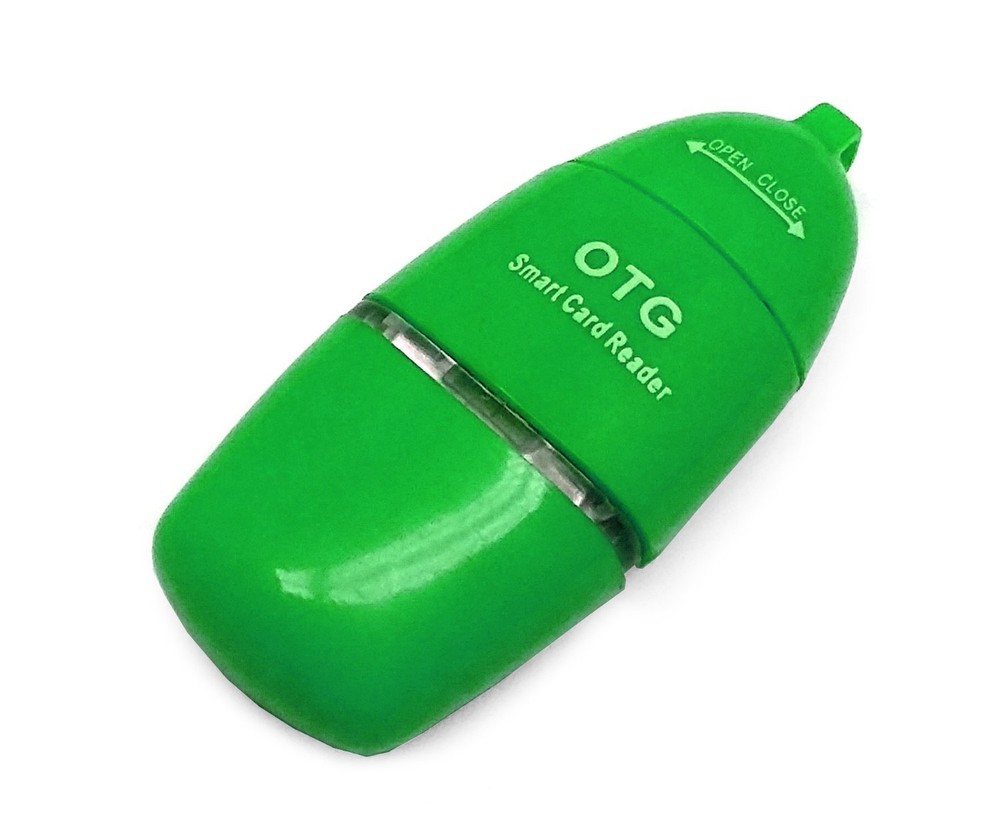 USB OTG Micro SD Card Reader Adapter For Samsung Galaxy S5 S6 Note 5 Edge -Green