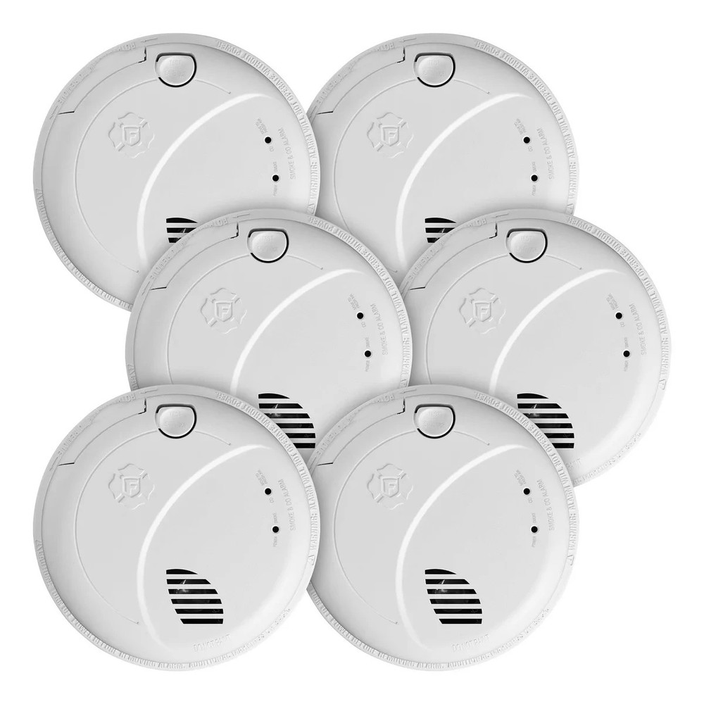 First Alert SMCO100V-AC, Interconnect Hardwire Combination Smoke & CM - 6 Pack