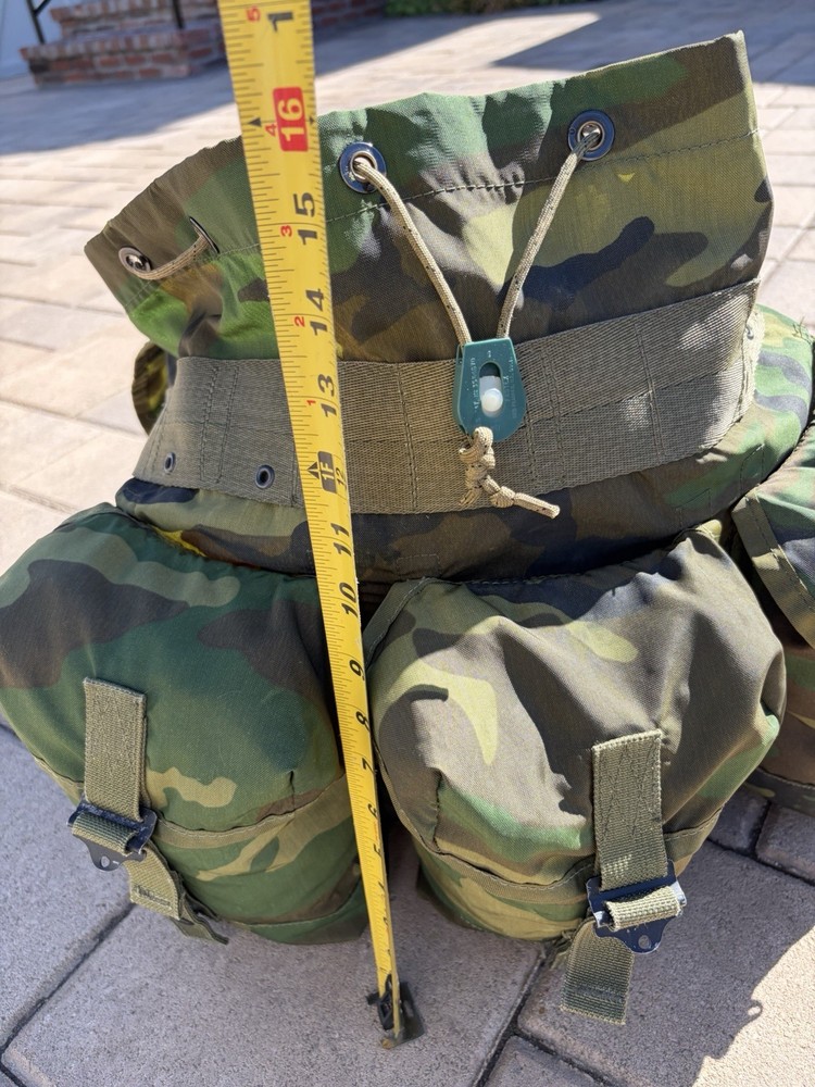 US Army Field Pack Alice Combat Nylon Camouflage Backpack READ