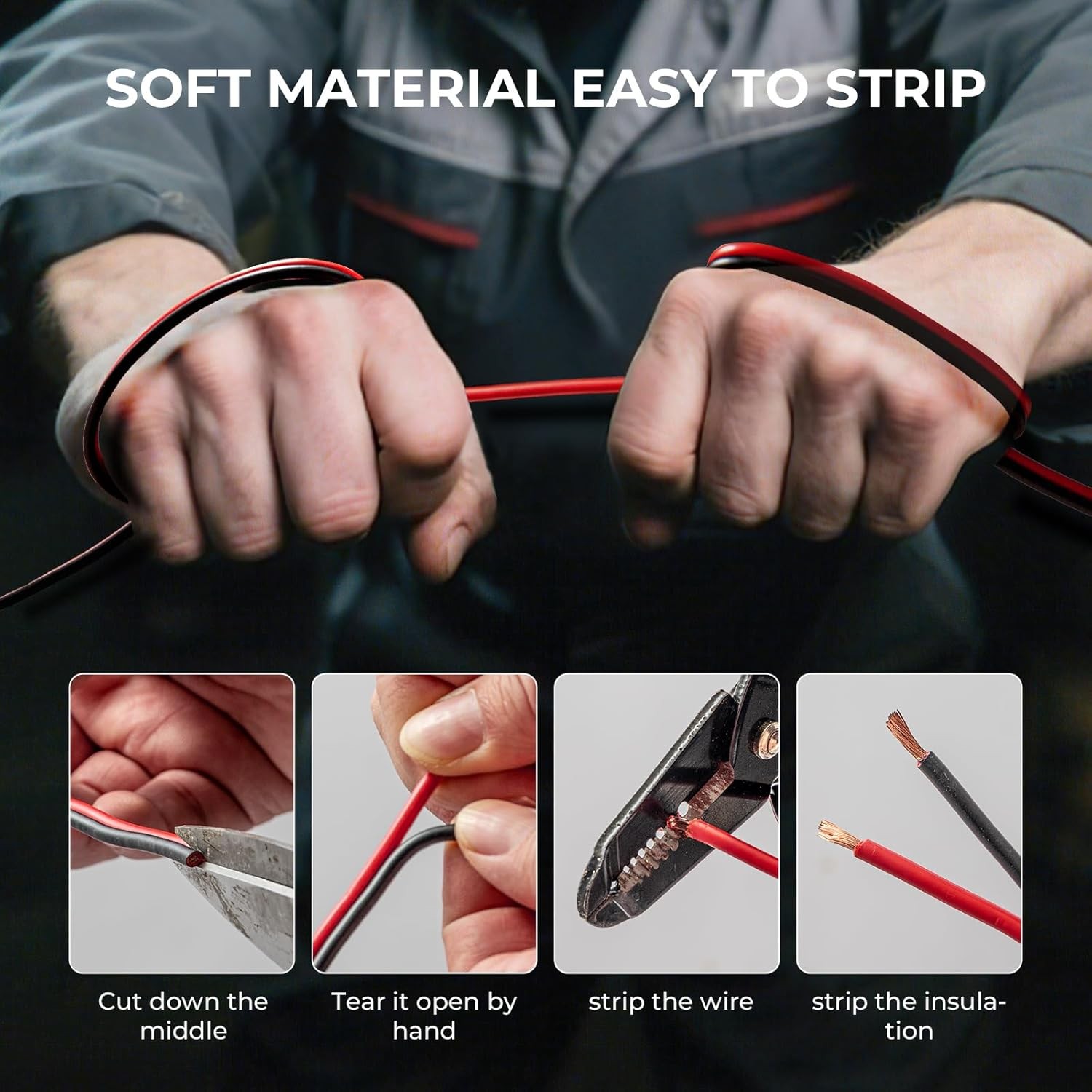 16 Gauge Wire 16awg Automotive Wire Electrical Wire 100ft 2 Conductor Red Black