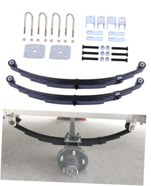 Trailer Leaf Spring Kit 3500lb Single Trailer Axle 4 Leaf Spring Kit with U