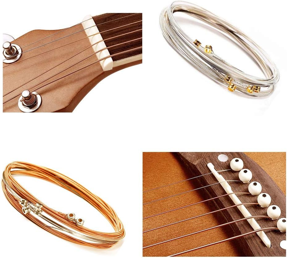5Pcs Acoustic Guitar High E Strings Well Balanced Light Tension Resistant Rust P