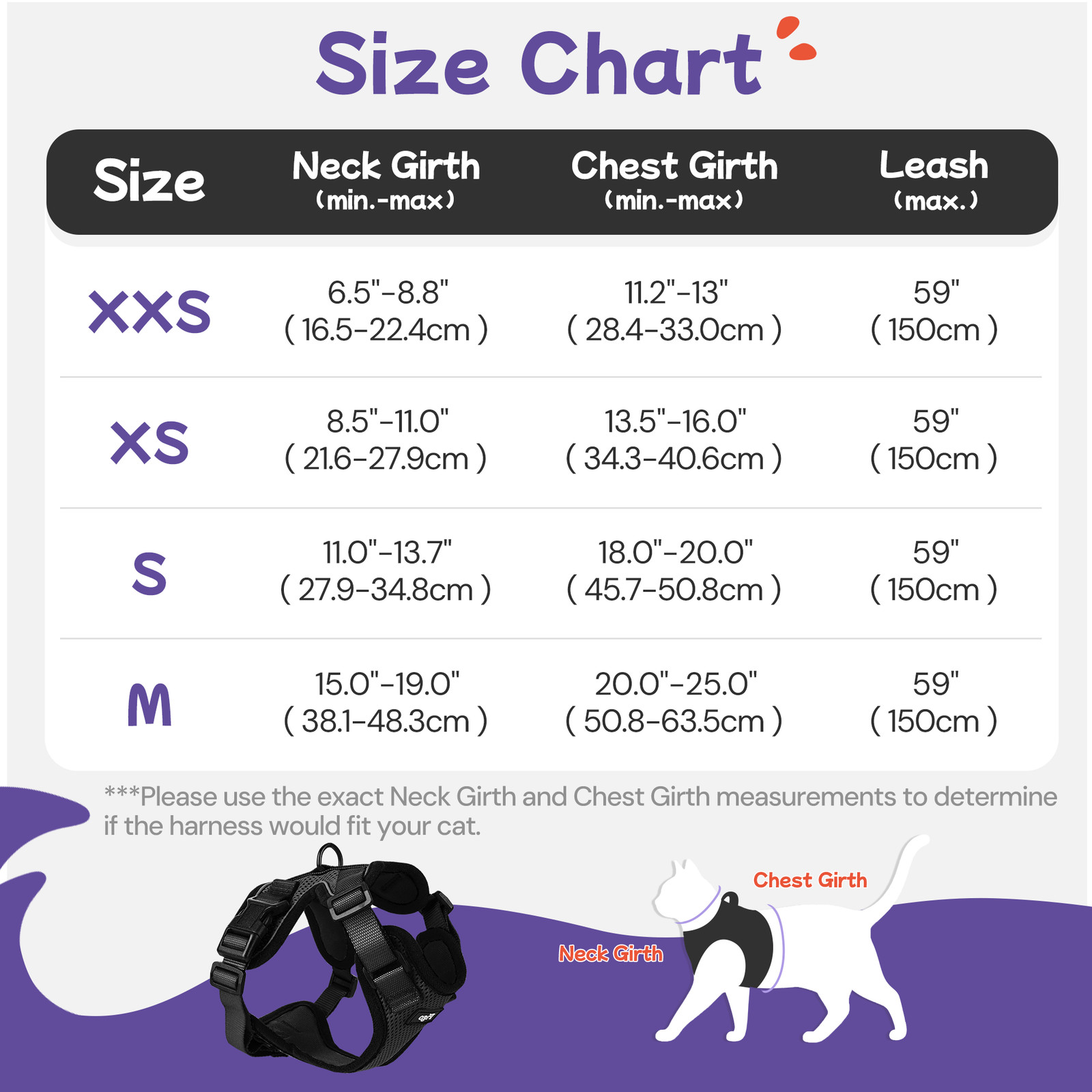 Pigo Cat Harness & Leash Escape Proof Soft Adjustable Vest Breathable Reflective