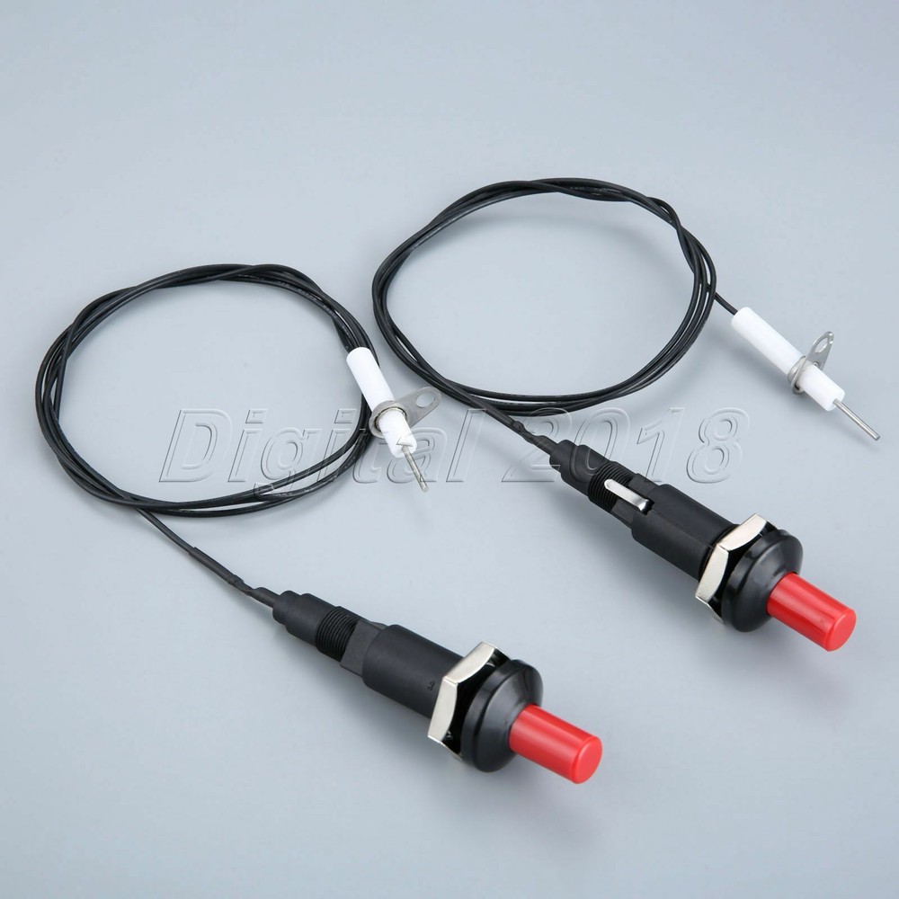 Replace 1 Meter Piezo Igniter Push Button Grill Spark Ignition Parts 2pcs/Set