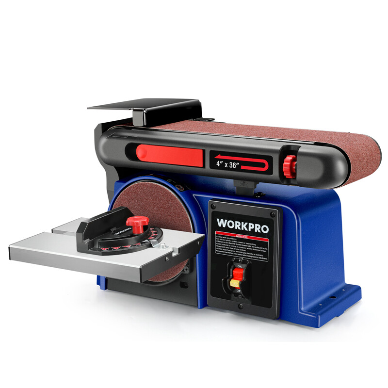 WORKPRO 6 in. Disc Sander & 4 in. x 36 in. Belt Belt Disc Sander w/6pc Sandpaper