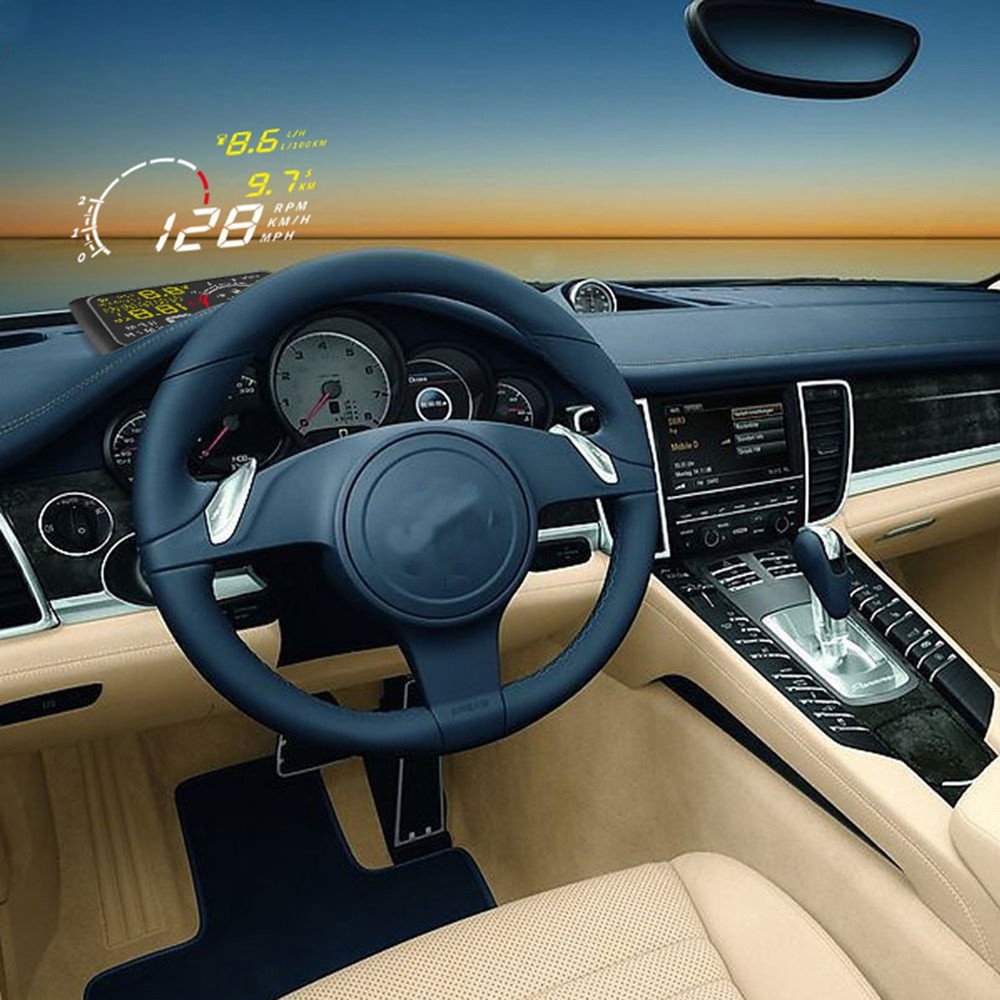 Head Up Display OBD 5.5" Car Universal HUD 3 Speed Display Projector