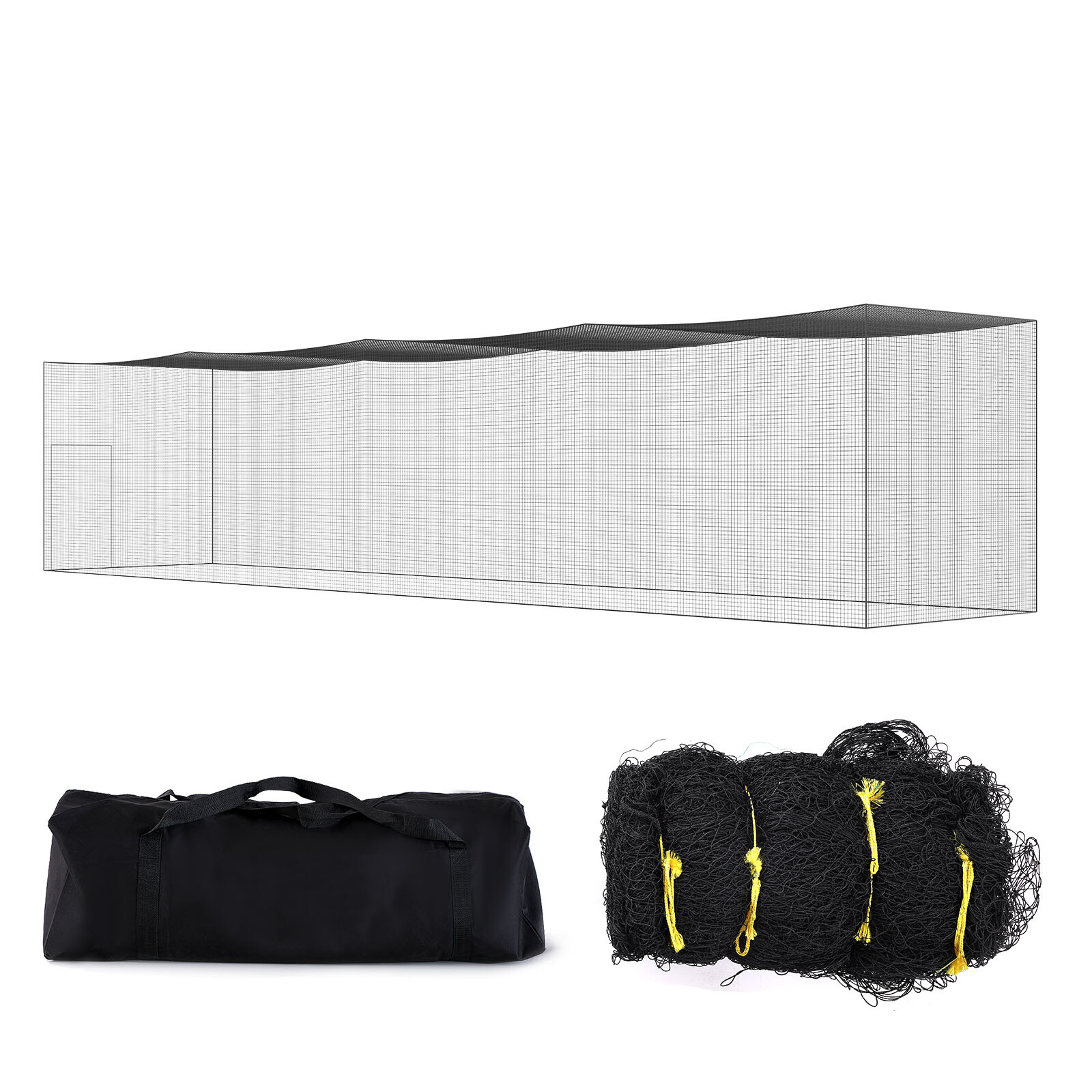 Uimoso 55FT Softball Baseball Cage Netting Heavy Duty PE Pitching Batting Net