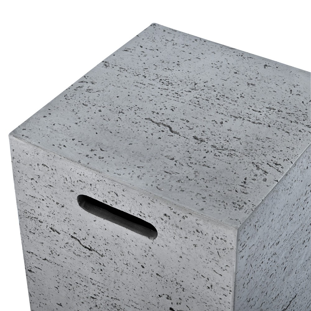 41.9'' Rectangular Outdoor Fire Pit & Propane Tank Stand Set