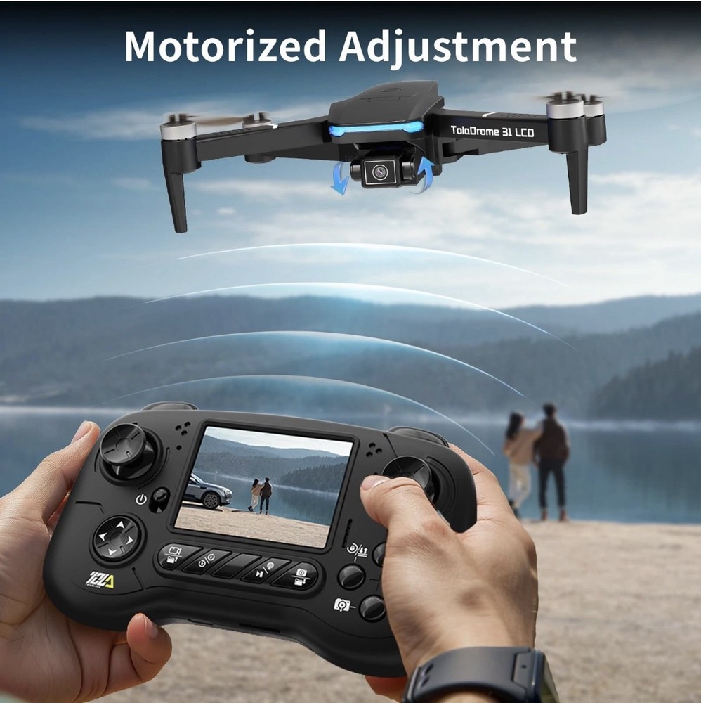 Toladrone TD31LCD RC Drone with LCD Screen, Foldable for Beginners...