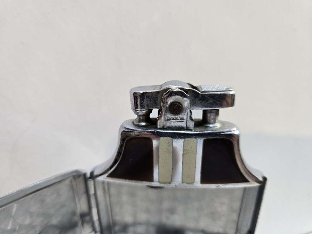 Working Ronson Mastercase Enamel, Silver Tone Cigarette Case Lighter 7161/14