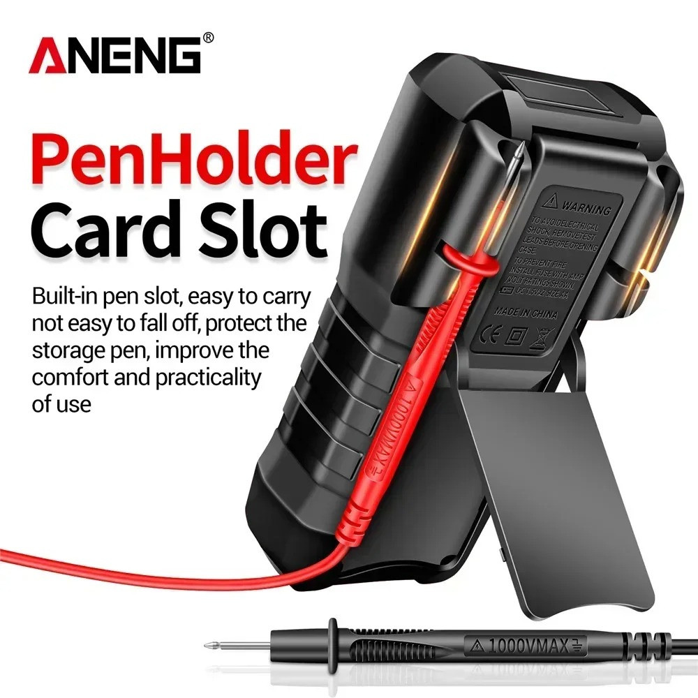 ANENG Digital Multimeter with Case,DC AC Voltmeter,Ohm Volt Amp Meter,Measures