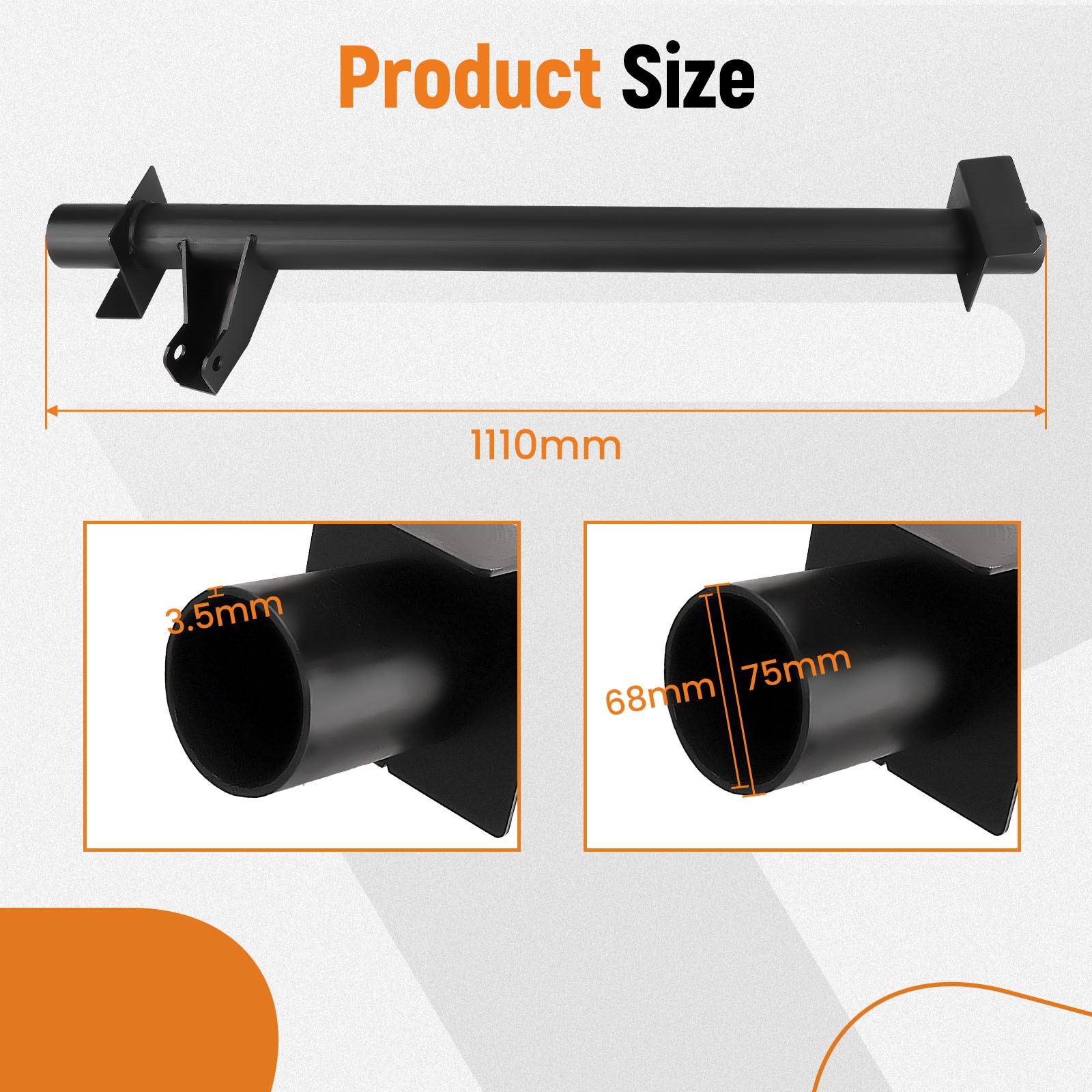 Rear Tank Support+Rear Shock Mount Crossmember Kit For Chevy Silverado/GMC 07-14