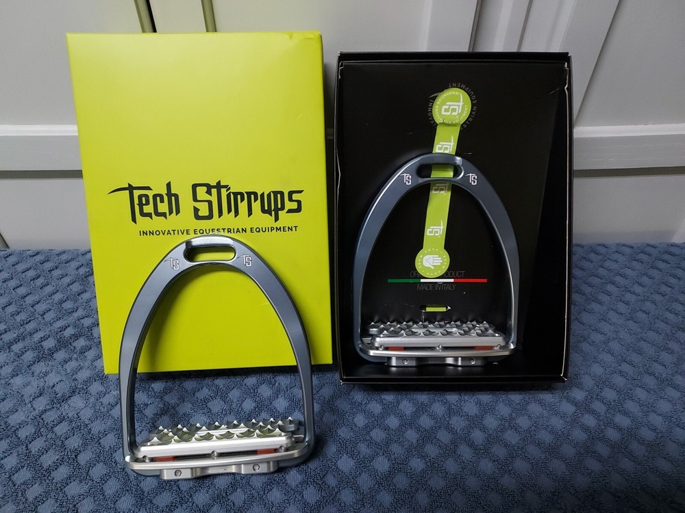 Tech Siena PLUS Shock Absorbing Stirrups Jumping Cross Titanium