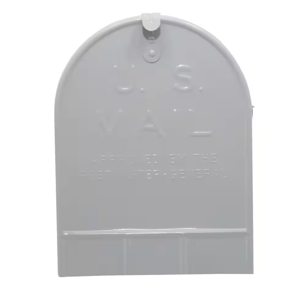 Stanley Gray Extra Large Steel Post Mount Mailbox
