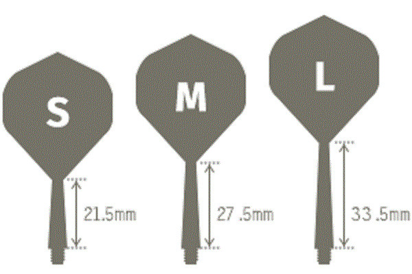 SOLID YELLOW CONDOR AXE DART SHAFT/FLIGHT COMBO SMALL FLIGHT SHORT SHAFT