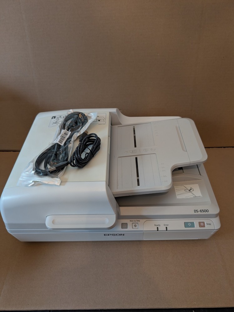 Epson WorkForce DS-6500 Flatbed Duplex Scanner USB 2.0 1200 DPI CCD Read tested