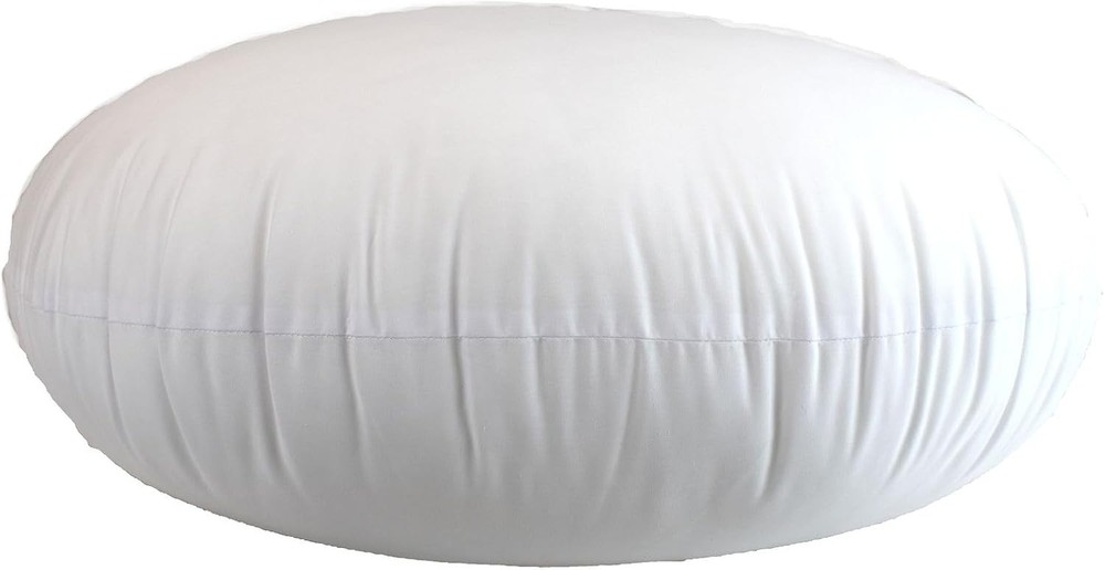 Round Pillow Insert Hypoallergenic Polyester Form Stuffer-%100 Cotton Blend C...