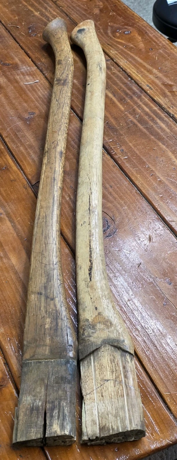 Vintage Used Pair True Temper Axe Handles 36"