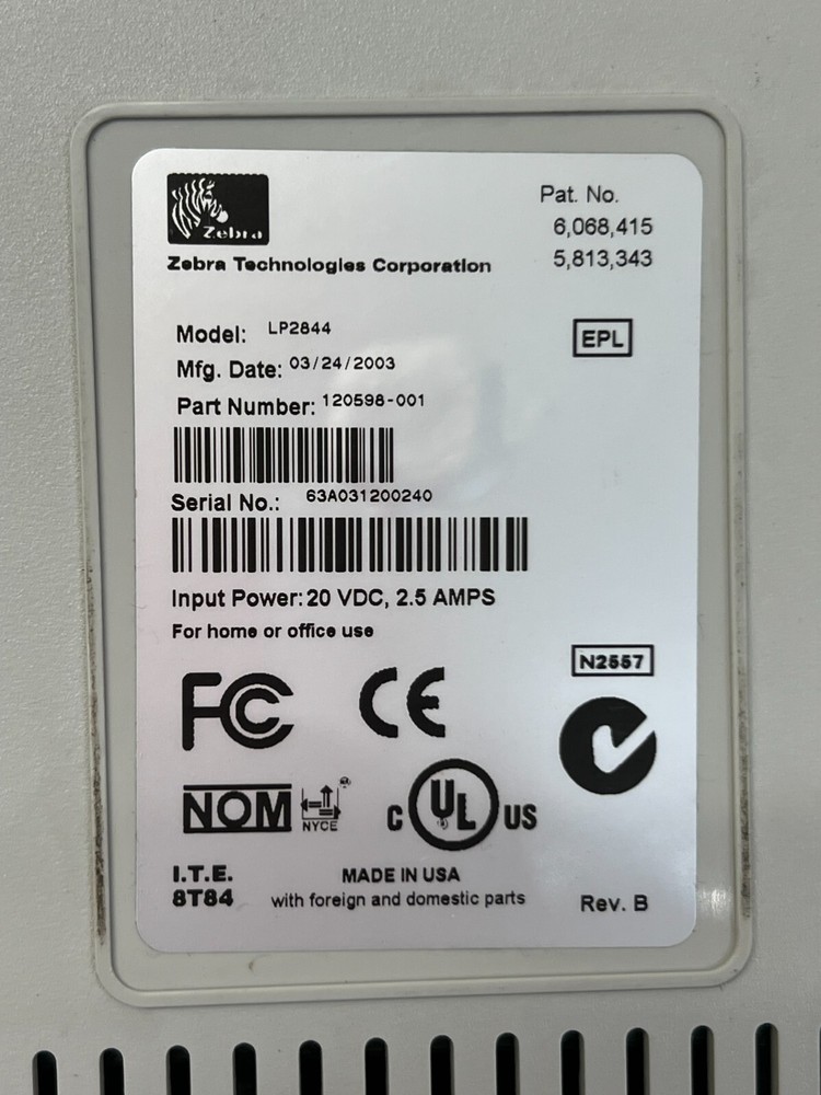 Zebra Technologies LP2844 Label Printer