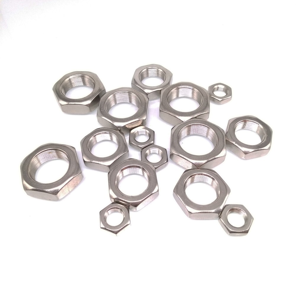 20pcs M16 x 1.5mm Fine Thread Hex Half Thin Jam Nuts A2 304 Stainless Steel