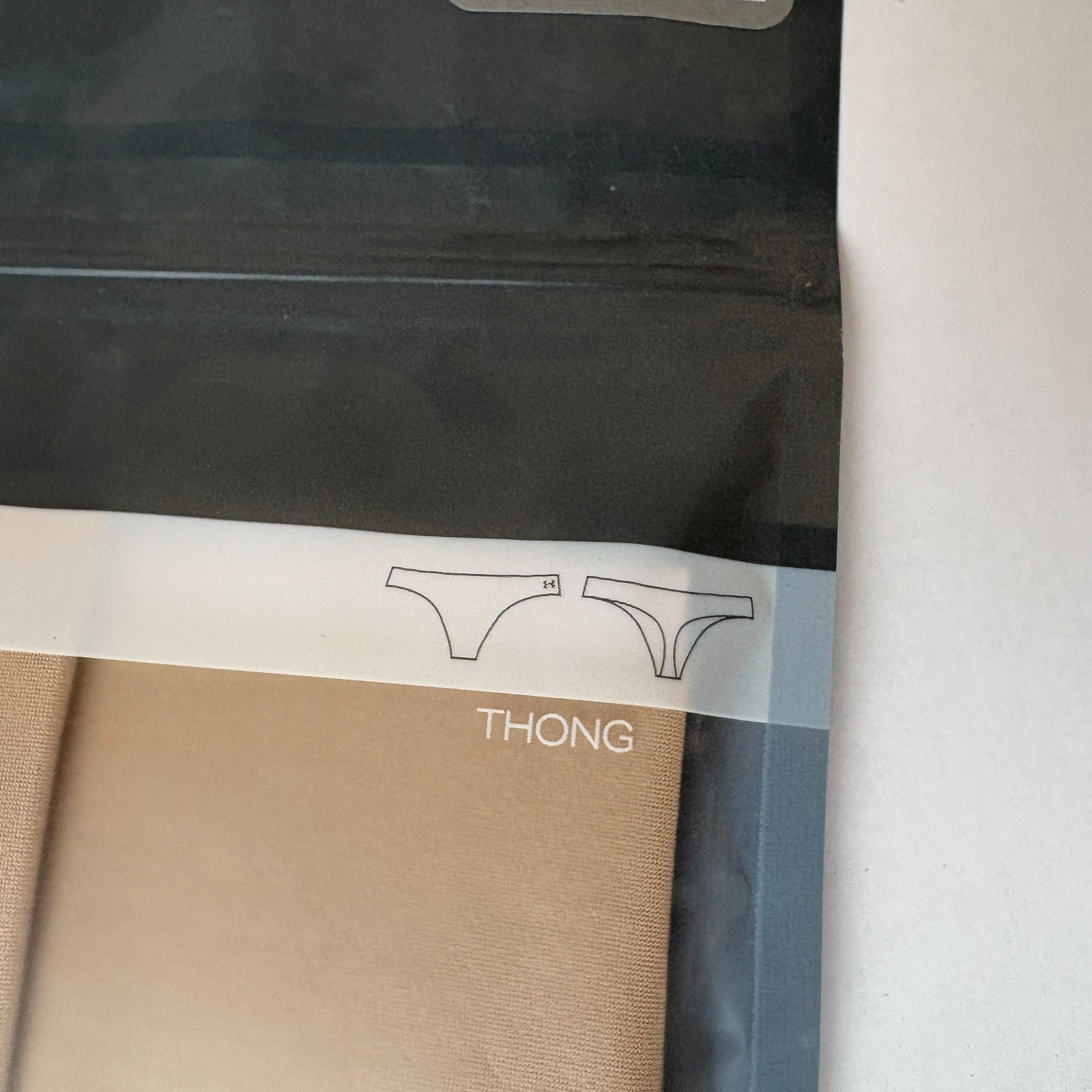 Under Armour Pure Stretch (3 Pack) Womens Thong- L - Nude - Brown Tan Beige