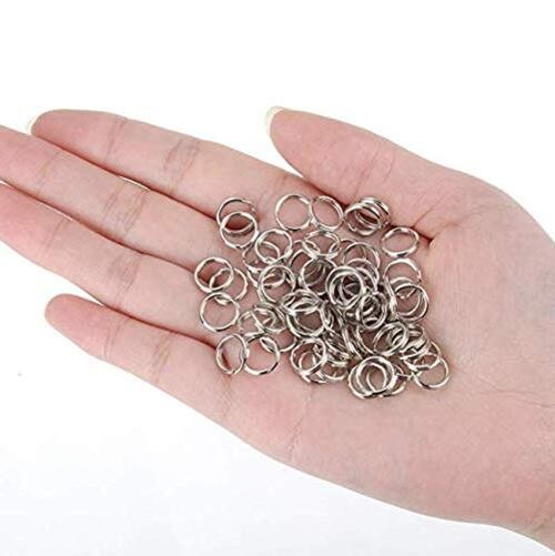 DNHCLL 200PCS 10MM Stainless Split Rings, Key Chains Link Connector for