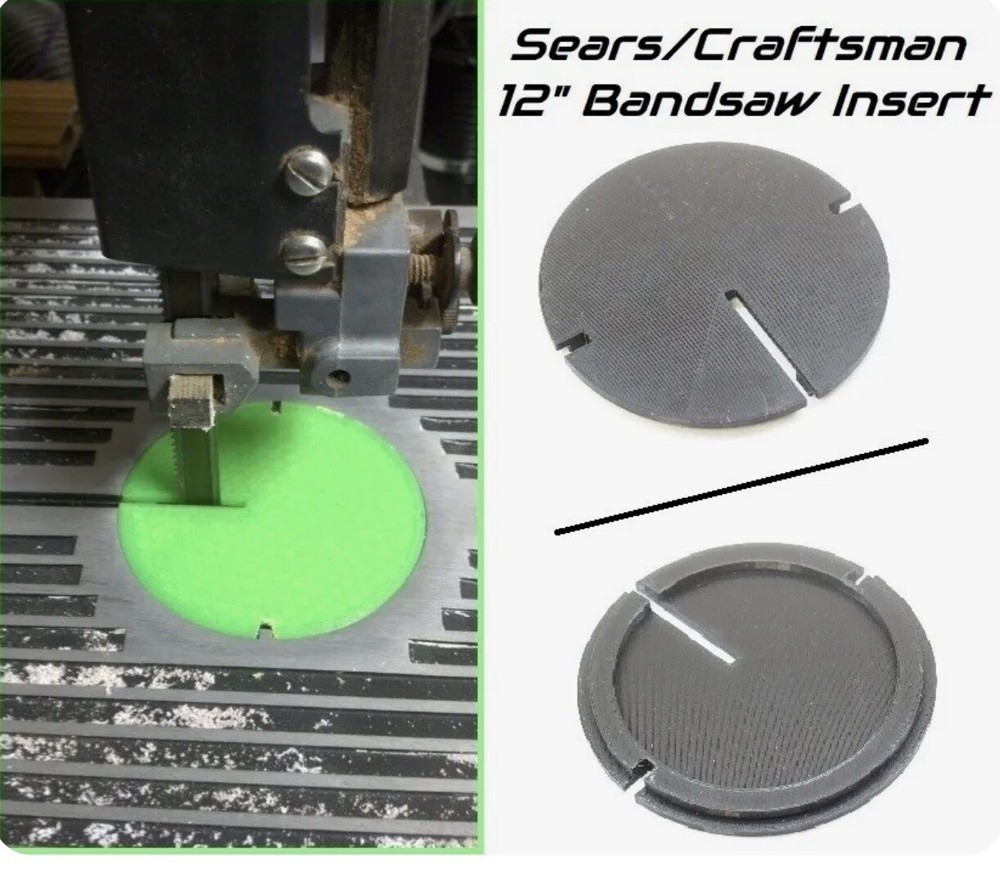 Sears And Craftsman 12” Bandsaw Table Insert. 4 PIECES PER ORDER!!!!