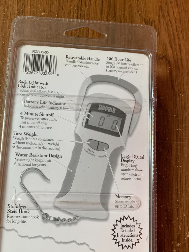 Rapala ProGuide 50lb Digital Scale NOS FS