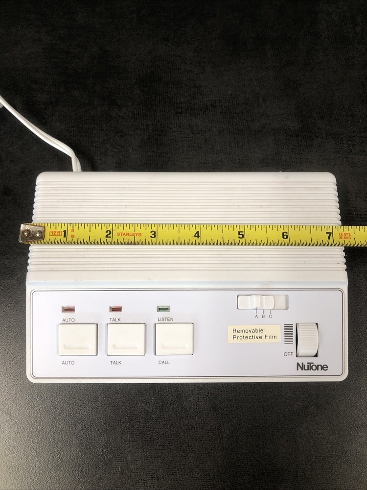 x2 - NUTONE 3 Channel FM Wireless Intercom White Tested/Working Set Replacement