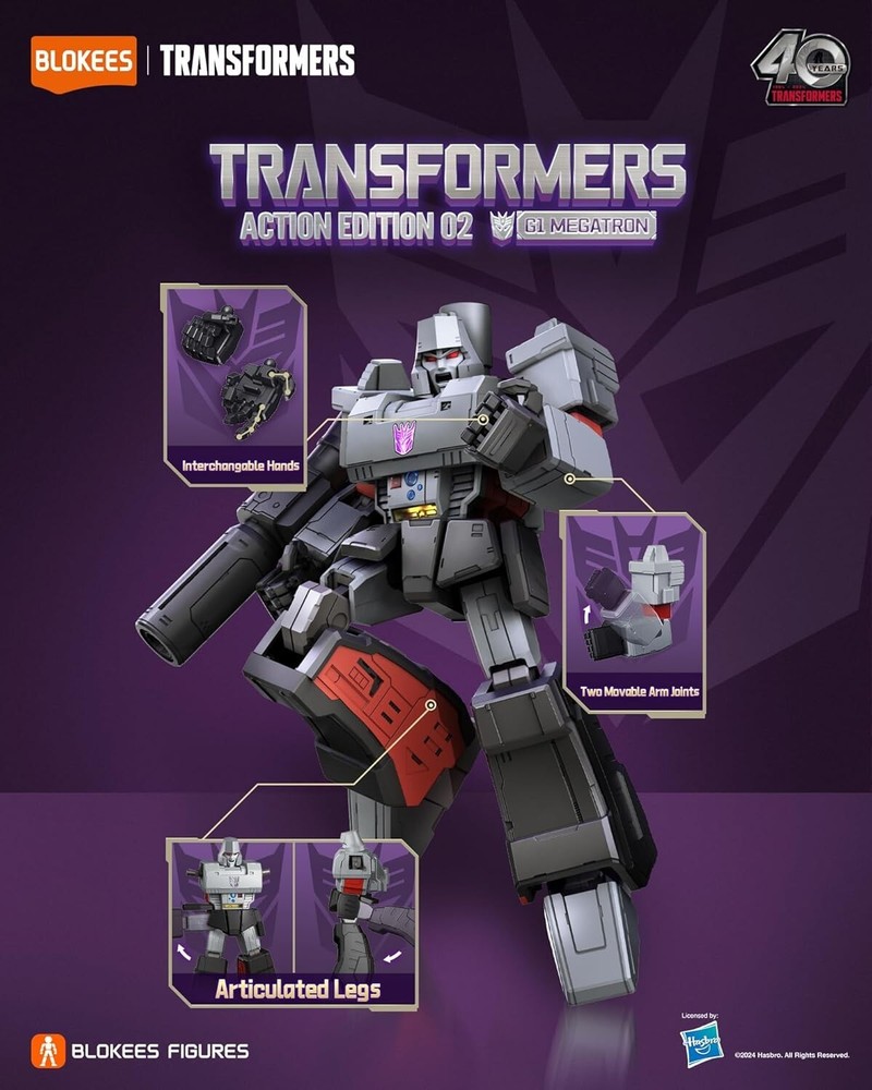 Blokees Transformers Action Edition G1 Megatron POSEABLE Model Kit READY TO SHIP