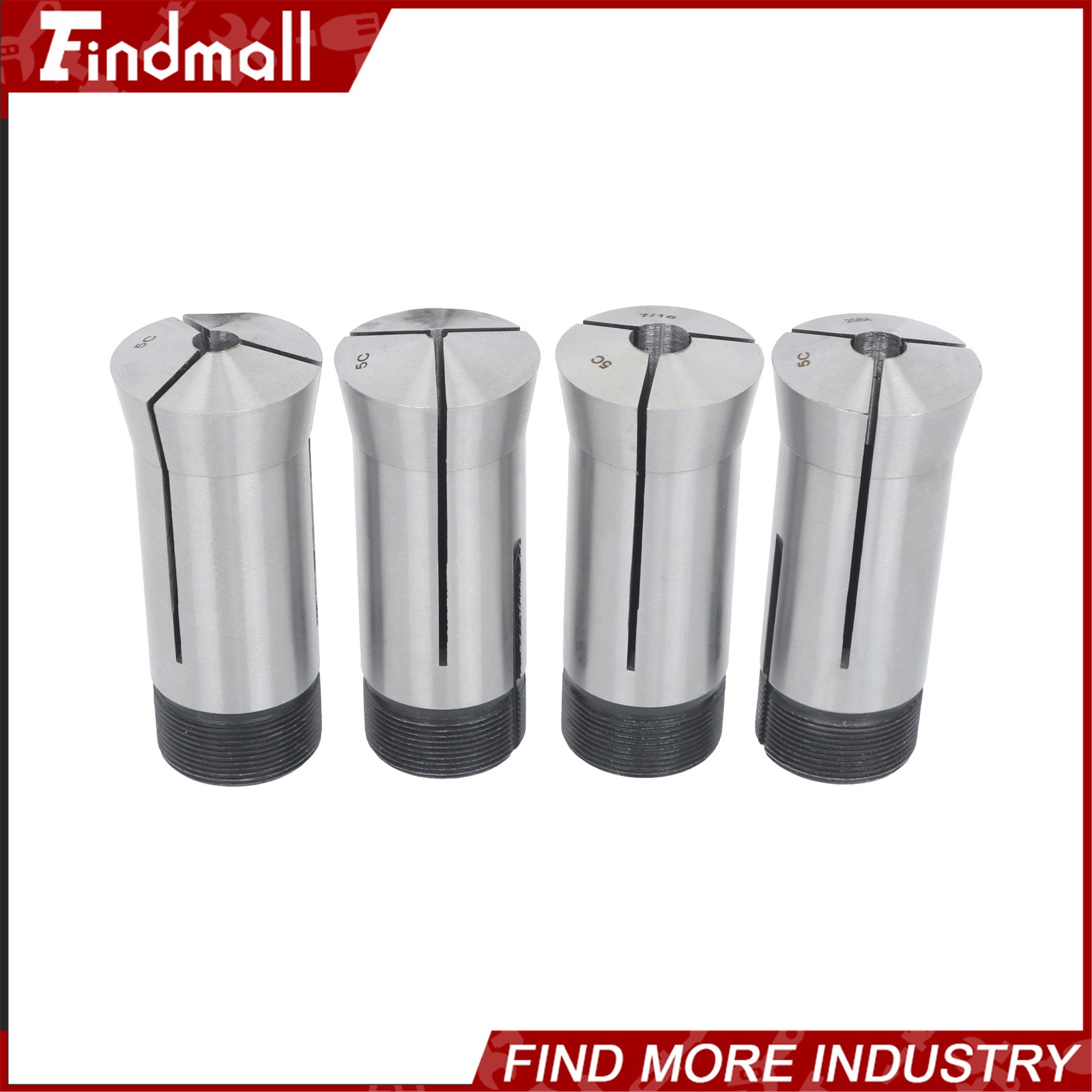 Findmall 57 Pack 5C Collet Set Fractional 1/8" to 1" High Precision Lathe