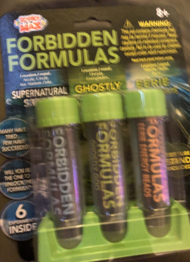 Forbidden Formulas Science to the Max experiment kits 8+ Test Tubes