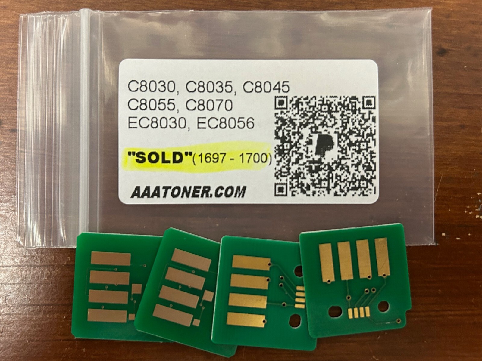 4 Toner Chip (1697 - 1700) for Xerox C8030 C8035 C8045 C8055 C8070 8056 Refill