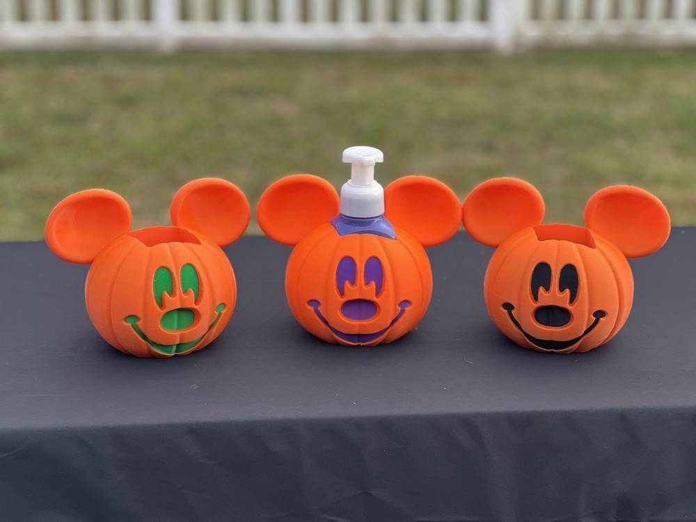 Pumpkin Mouse Soap Holder Halloween Decor